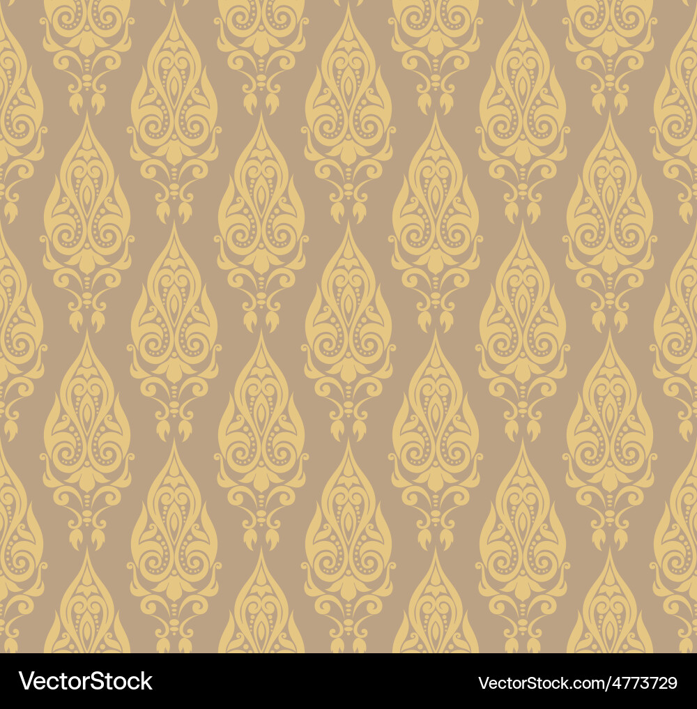 Elegant Floral Scroll Pattern vector image