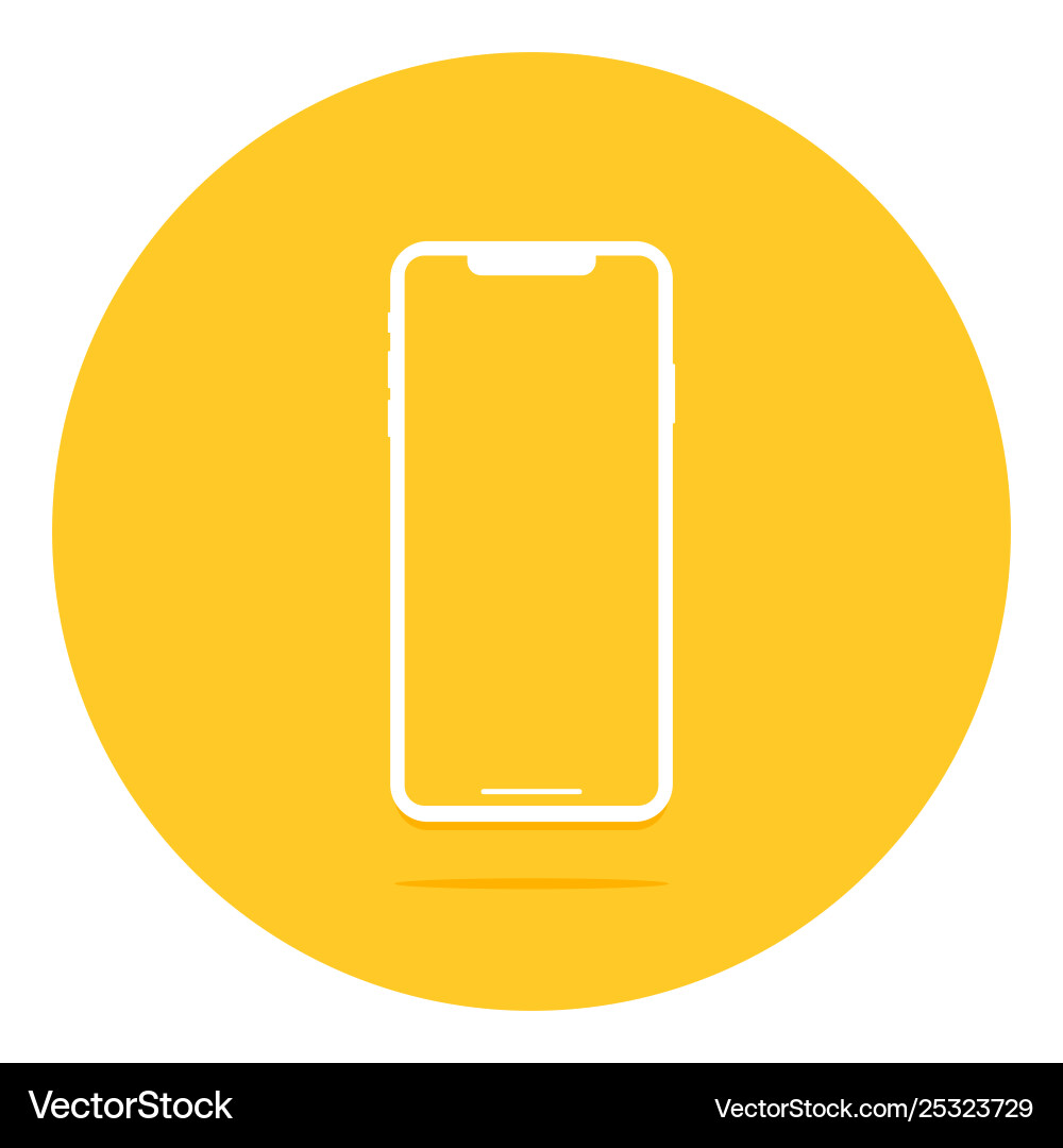 Empty screen smartphone with reflection Empty screen smartphone with reflection vector image