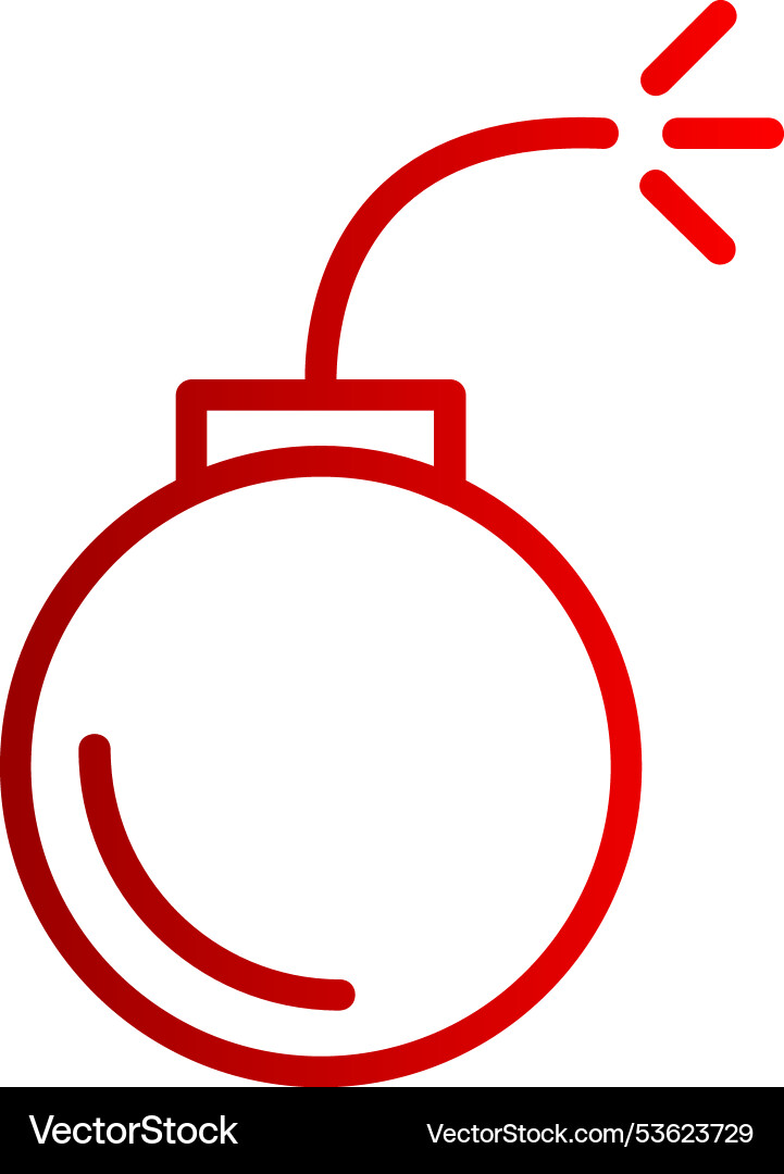 Exploion line gradient icon Vector Image