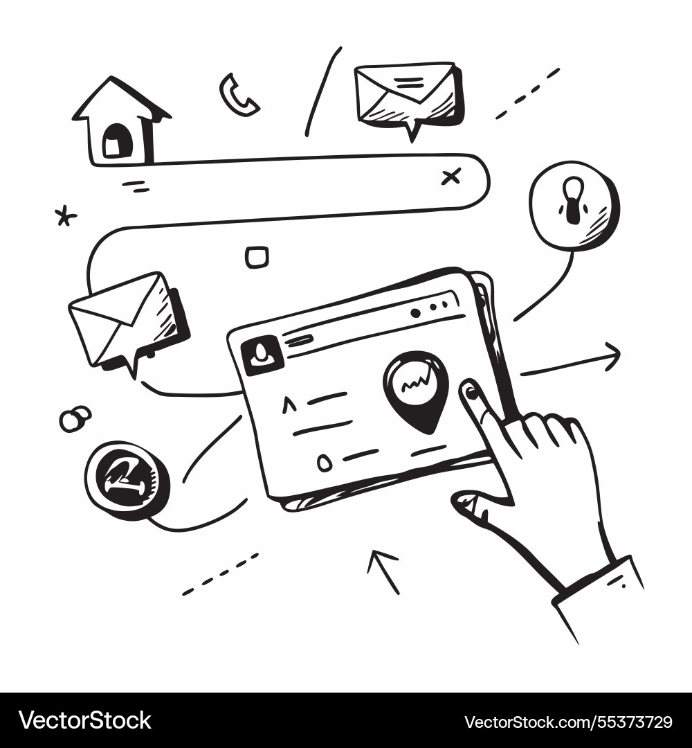 Faq support with email integration concept Faq support with email integration concept Vector Image