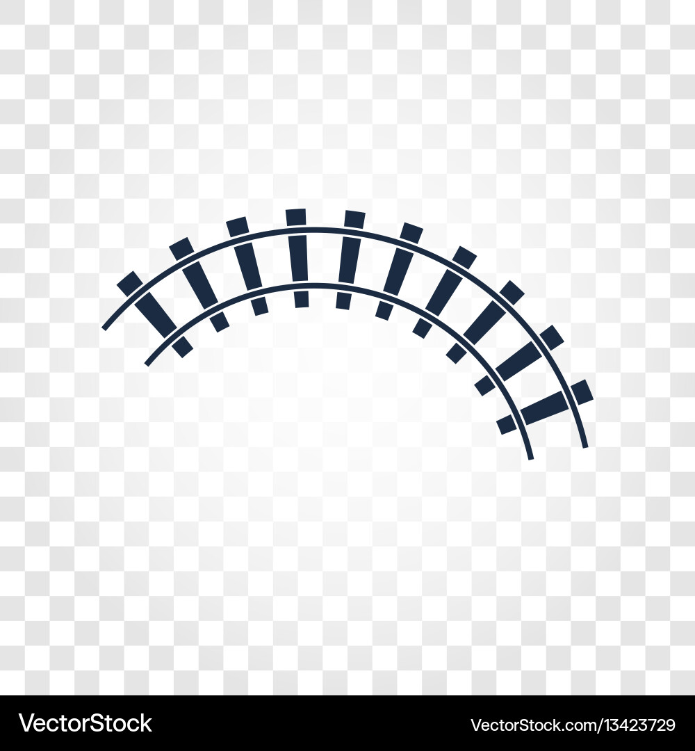 Isolated rails railway top view ladder elements vector image