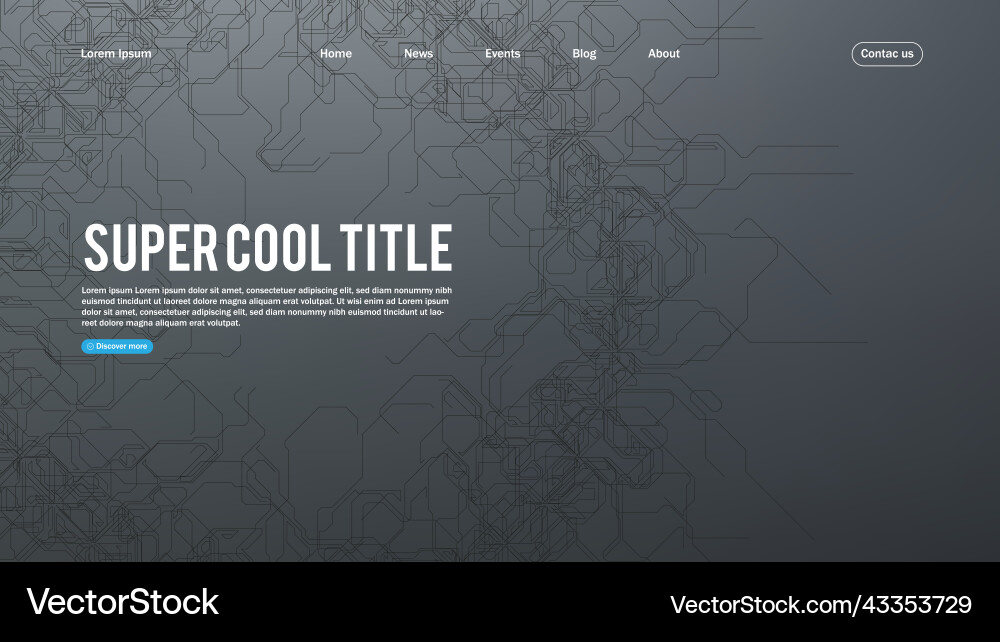 Landing page abstract design with big data Landing page abstract design with big data vector image