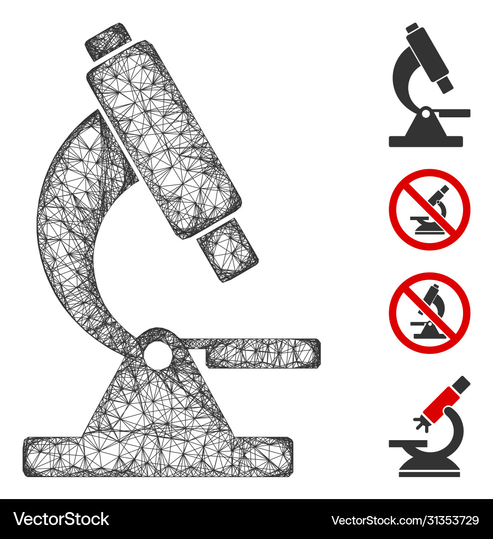 Microscope web mesh vector image