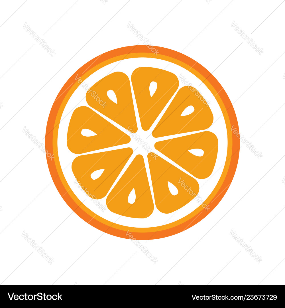 Orange Frucht Scheibe Nahaufnahme Ikone rund Stück Orange Frucht Scheibe Nahaufnahme Ikone rund Stück vektorbild