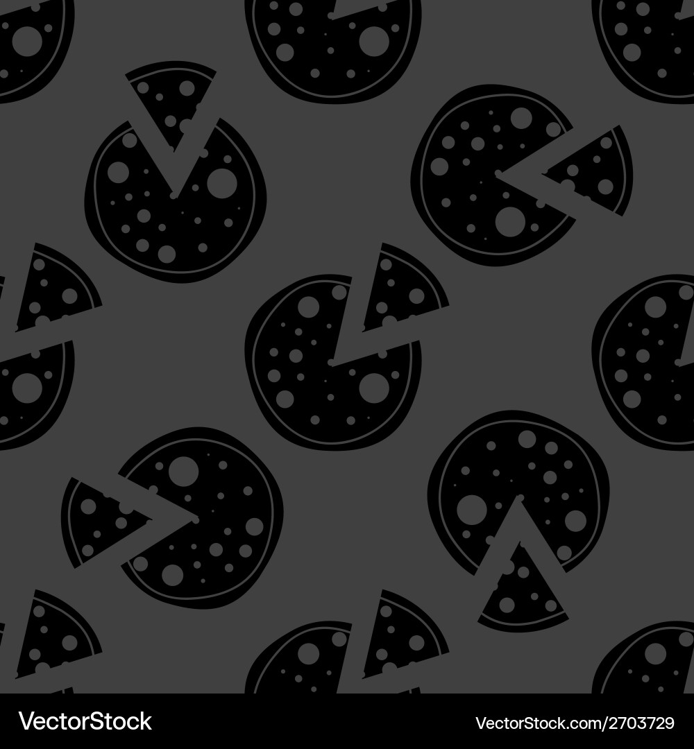 Pizza web icon flat design seamless gray pattern vector image