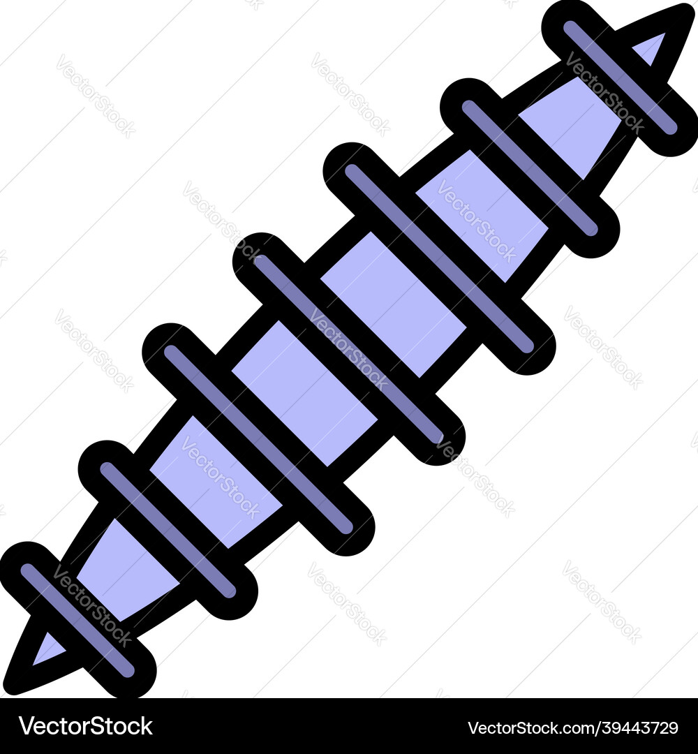 Plain suture icon color outline Plain suture icon color outline Vector Image