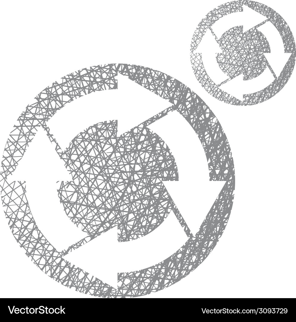Reload refresh arrows loop simple single color Vector Image
