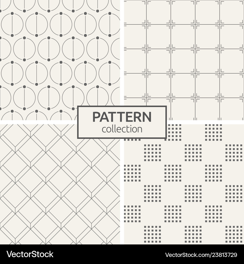 Set of four seamless patterns Set of four seamless patterns Vector Image