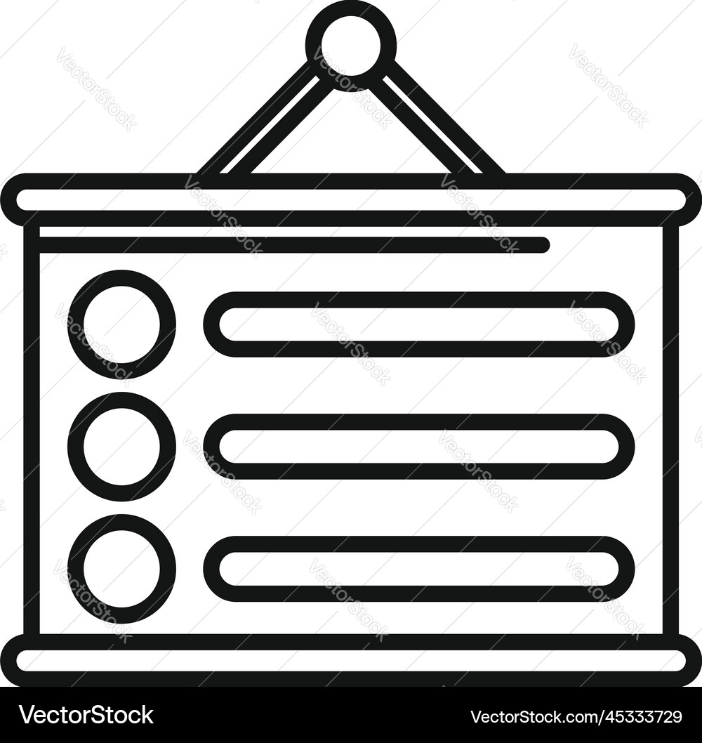 Wall task schedule icon outline event time Wall task schedule icon outline event time vector image