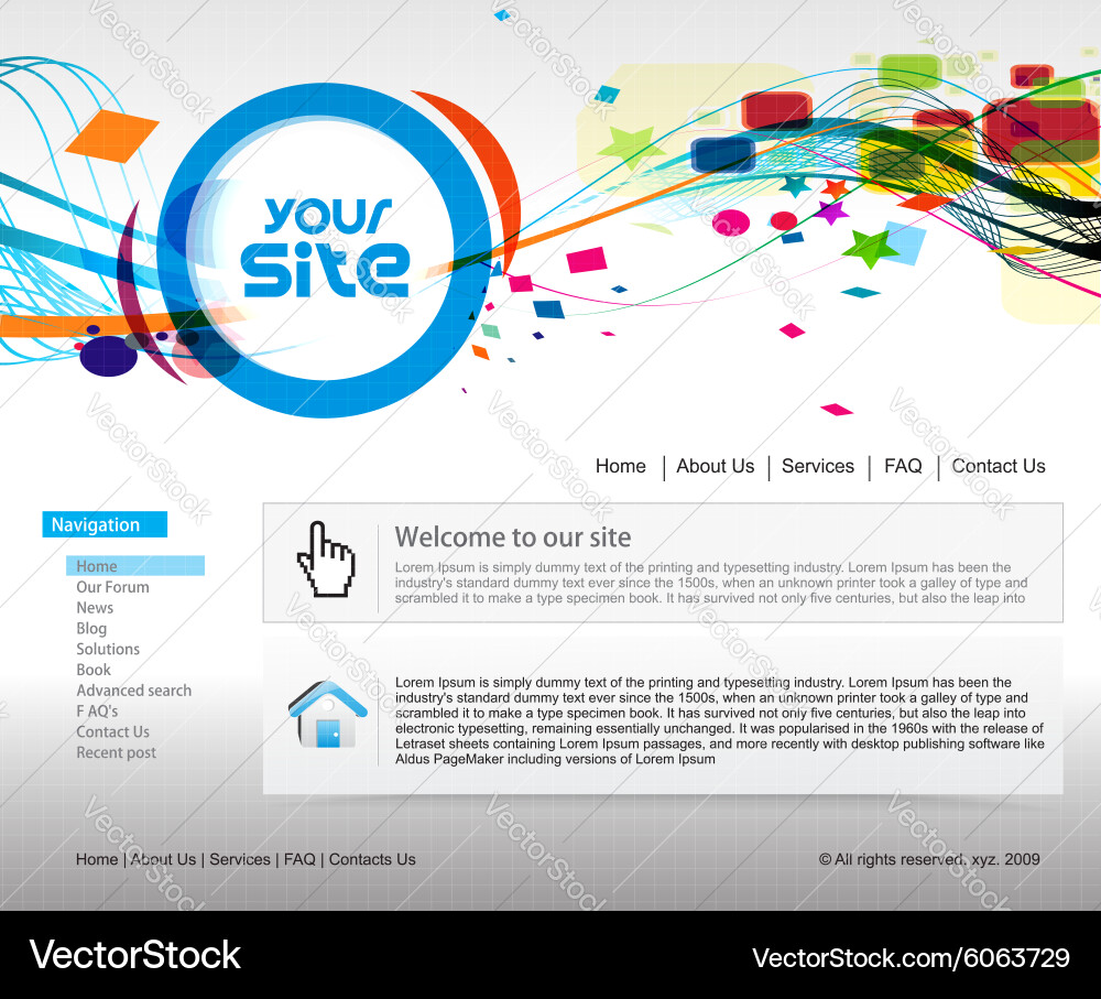 Web site design vector image