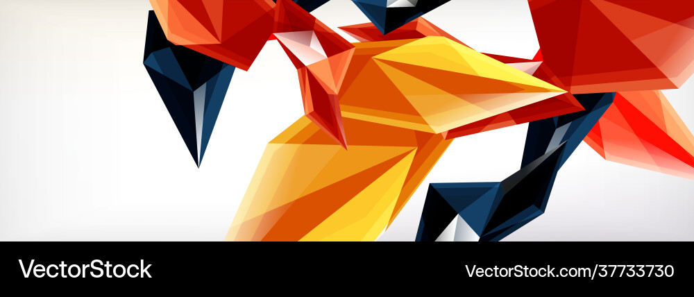 3d triangles and pyramids abstract Vector Image