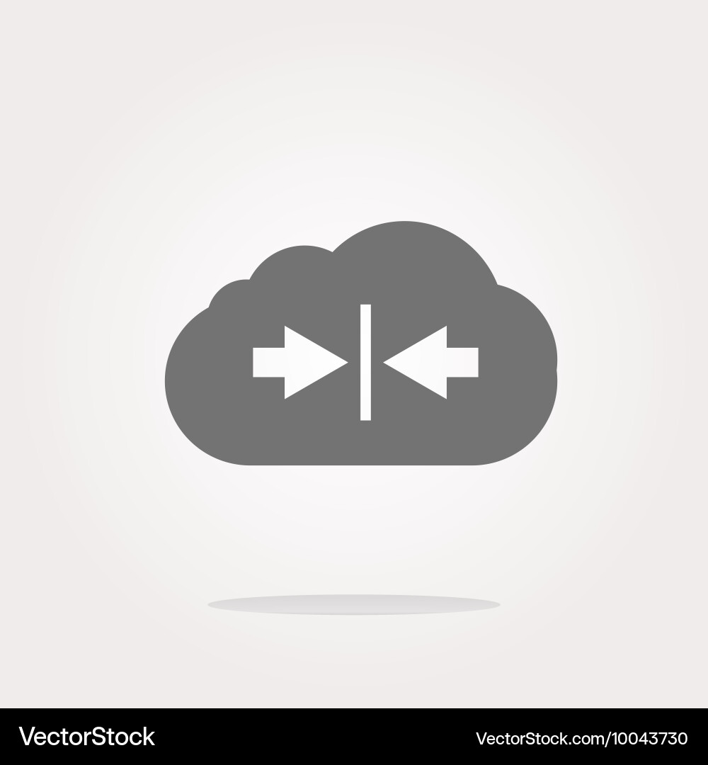 Abstract cloud icon upload button load symbol Vector Image