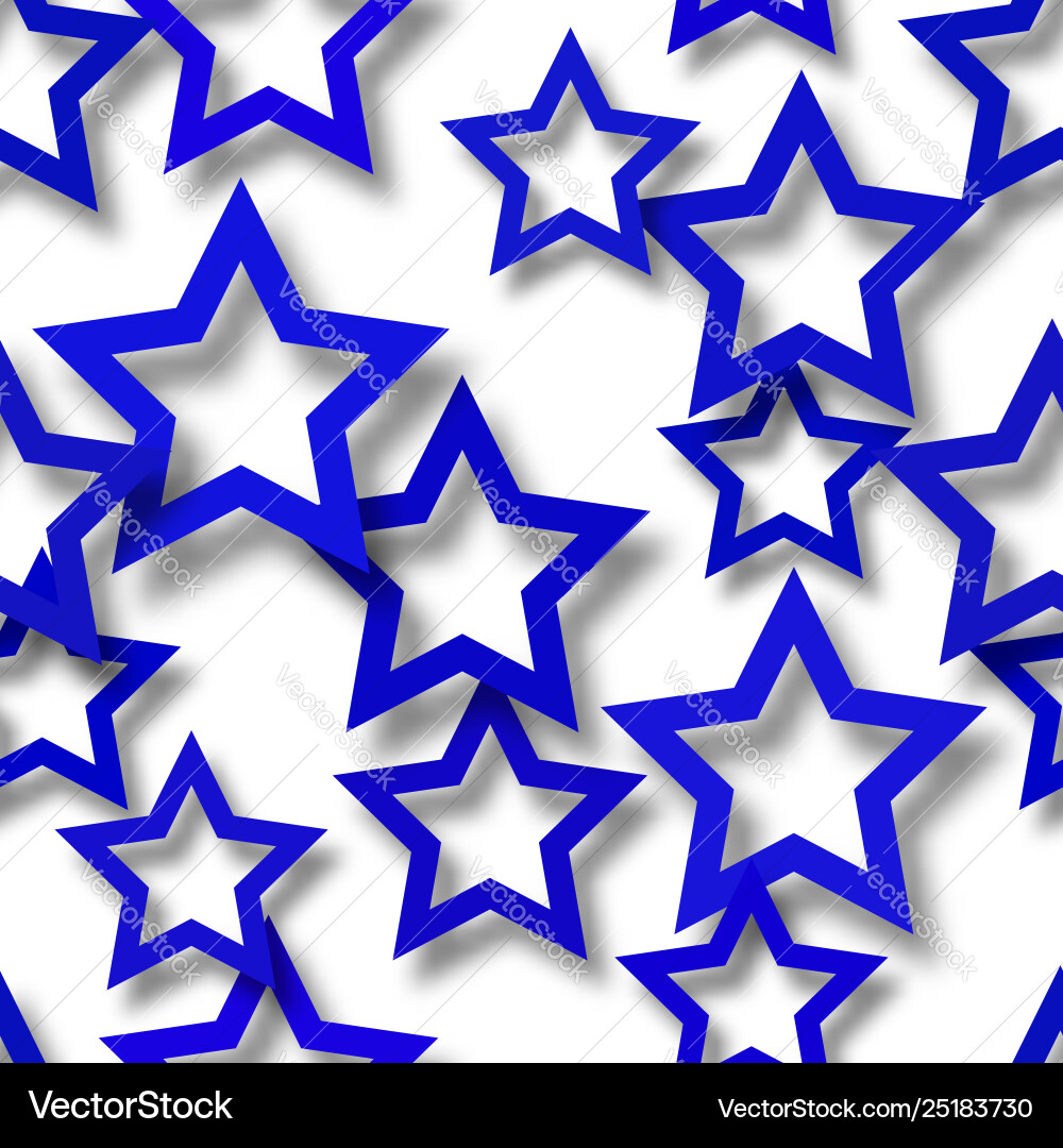 Abstract seamless pattern stars with shadows Abstract seamless pattern stars with shadows vector image