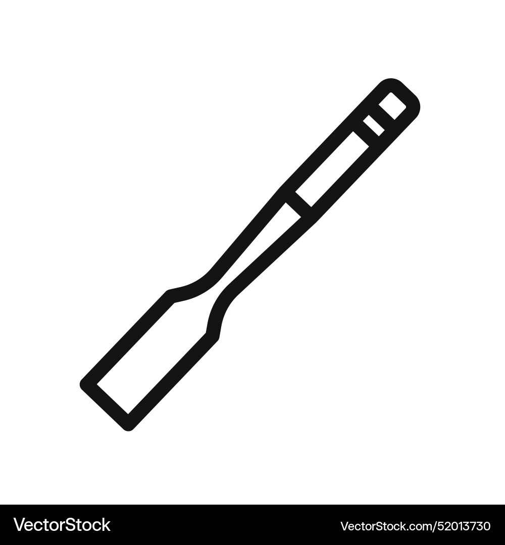 Chisel icon black line art Vector Image