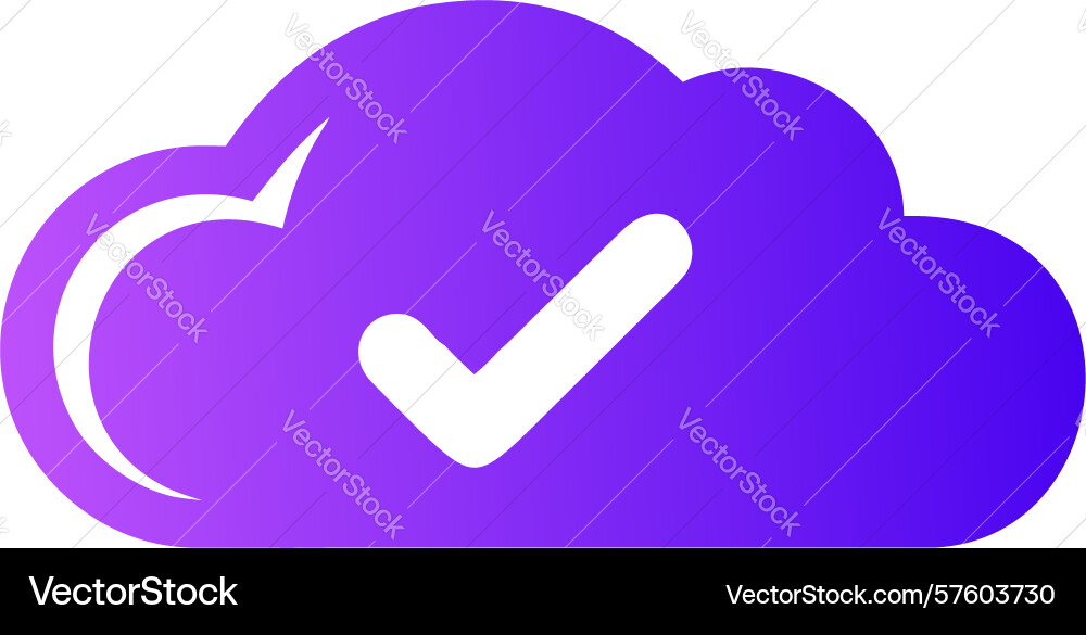 Cloud data verified icon design generative ai vector image