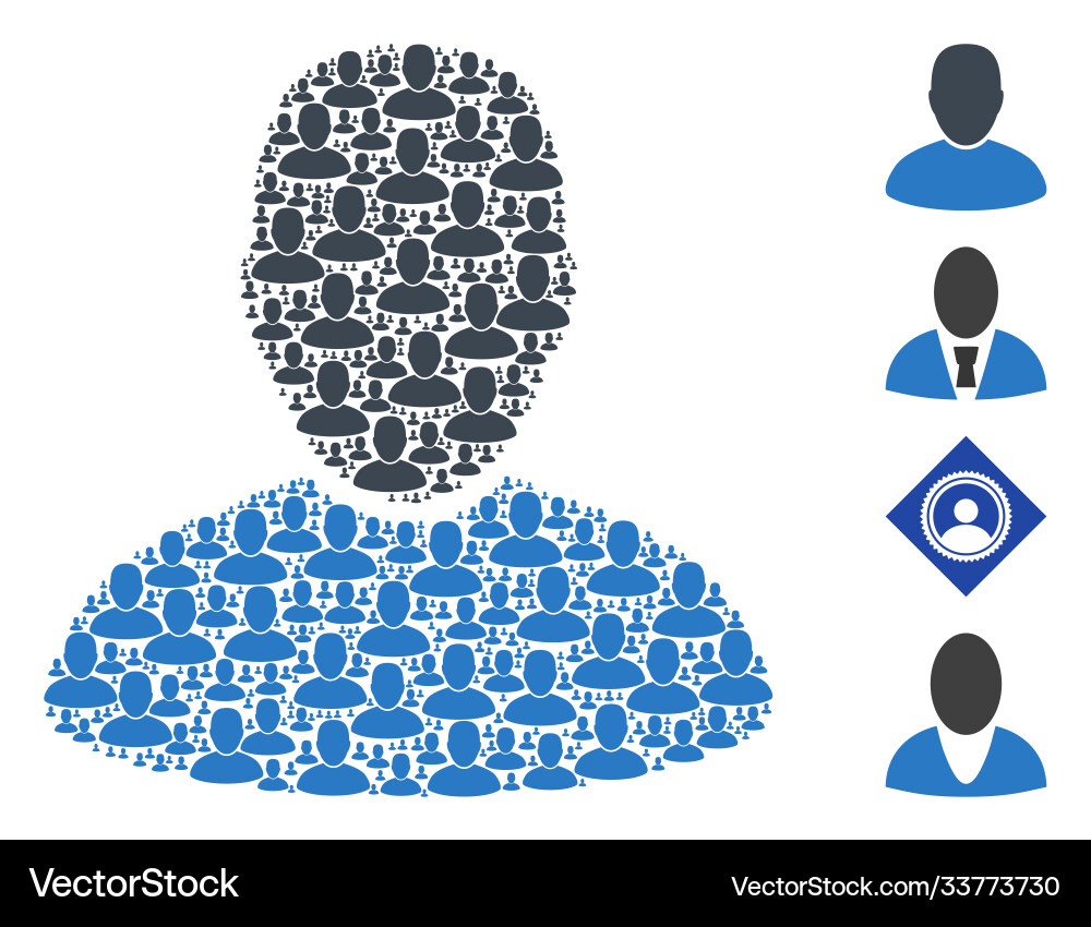 Customer recursion mosaic self icons Vector Image