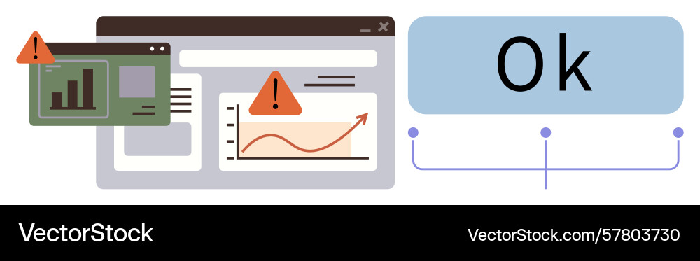 Digital dashboard with alerts and analytics Digital dashboard with alerts and analytics vector image