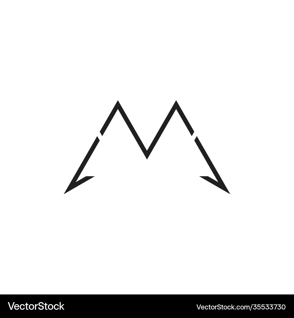 Einfache Buchstaben m dünne Linie Pfeil Logo Einfache Buchstaben m dünne Linie Pfeil Logo vektorbild