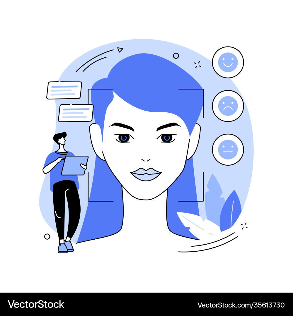 Emotion detection abstract concept Emotion detection abstract concept Vector Image