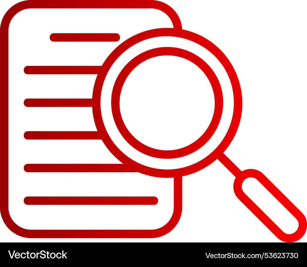 Finding line gradient icon Vector Image