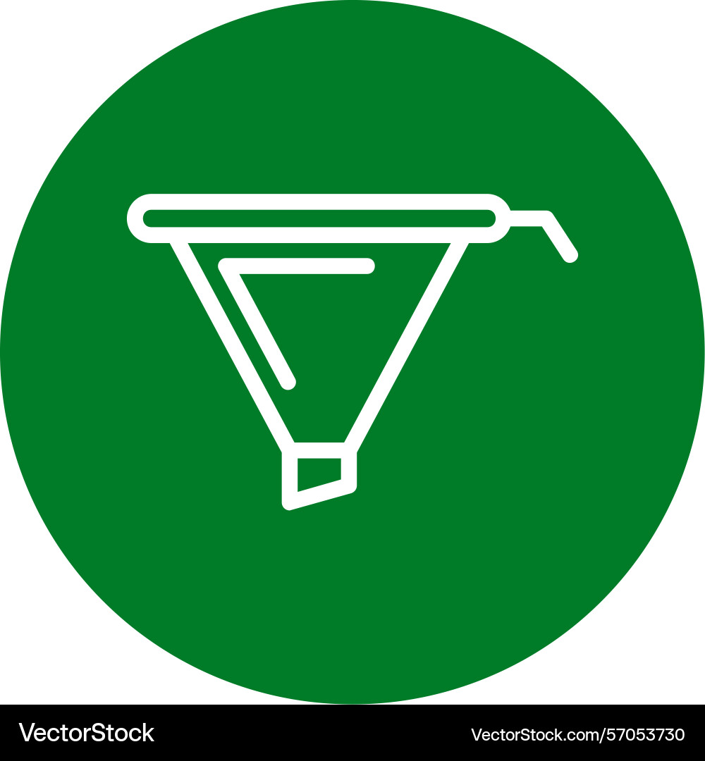 Funnel line circle style icon design Vector Image
