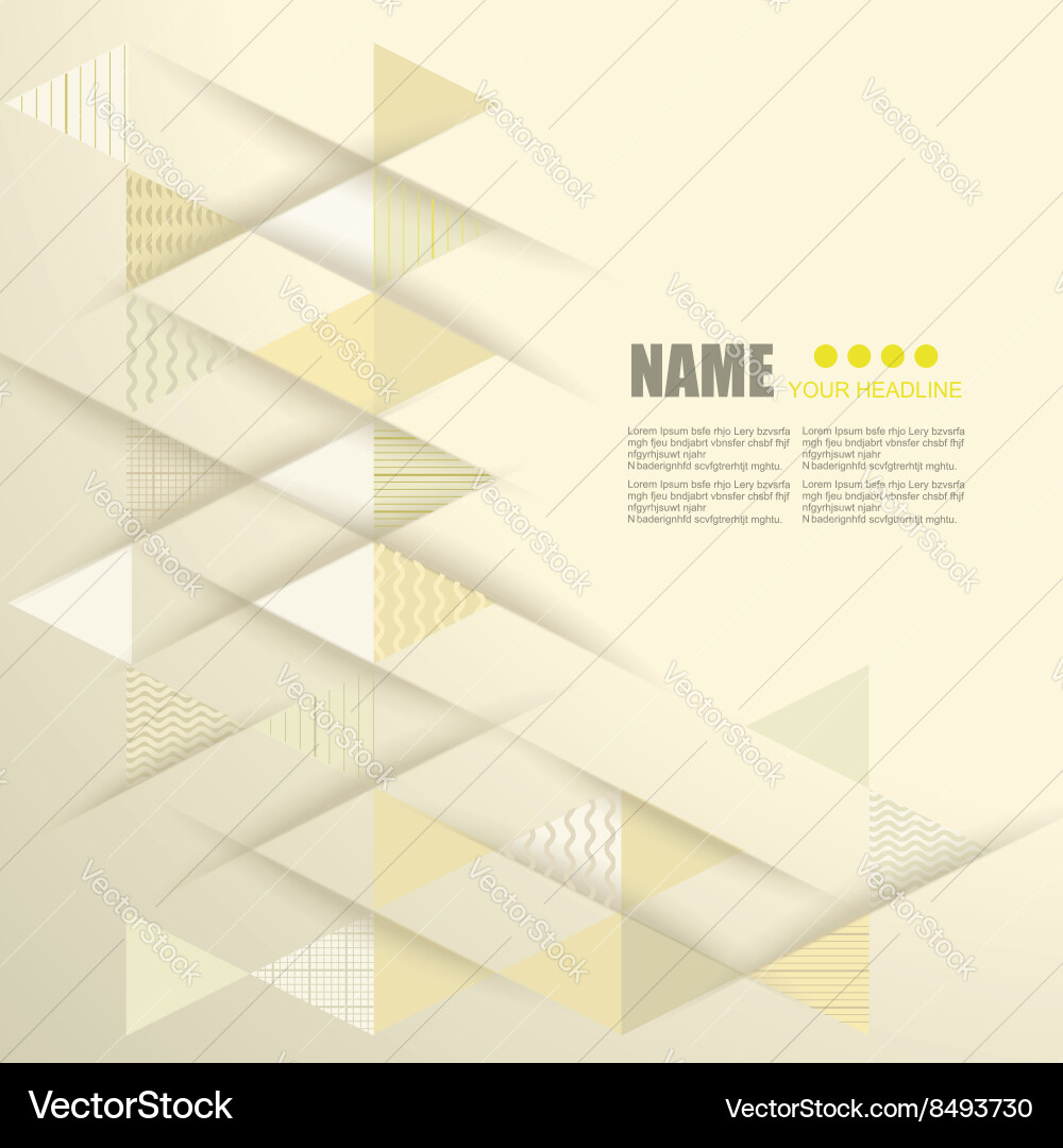 Geometric abstract background with triangle line vector image