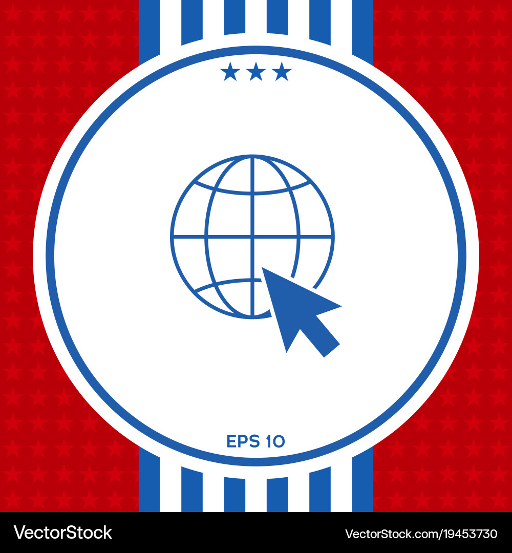 Go to web internet icon vector image