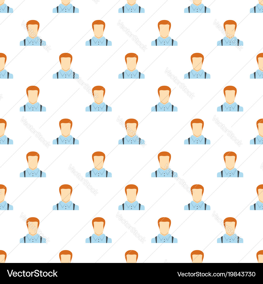 Man avatar pattern seamless vector image