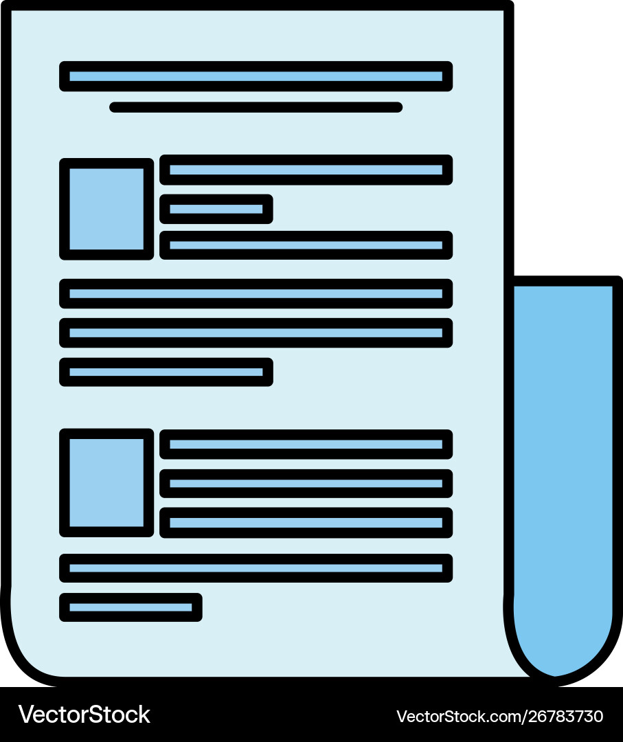 Paper document file isolated icon Vector Image