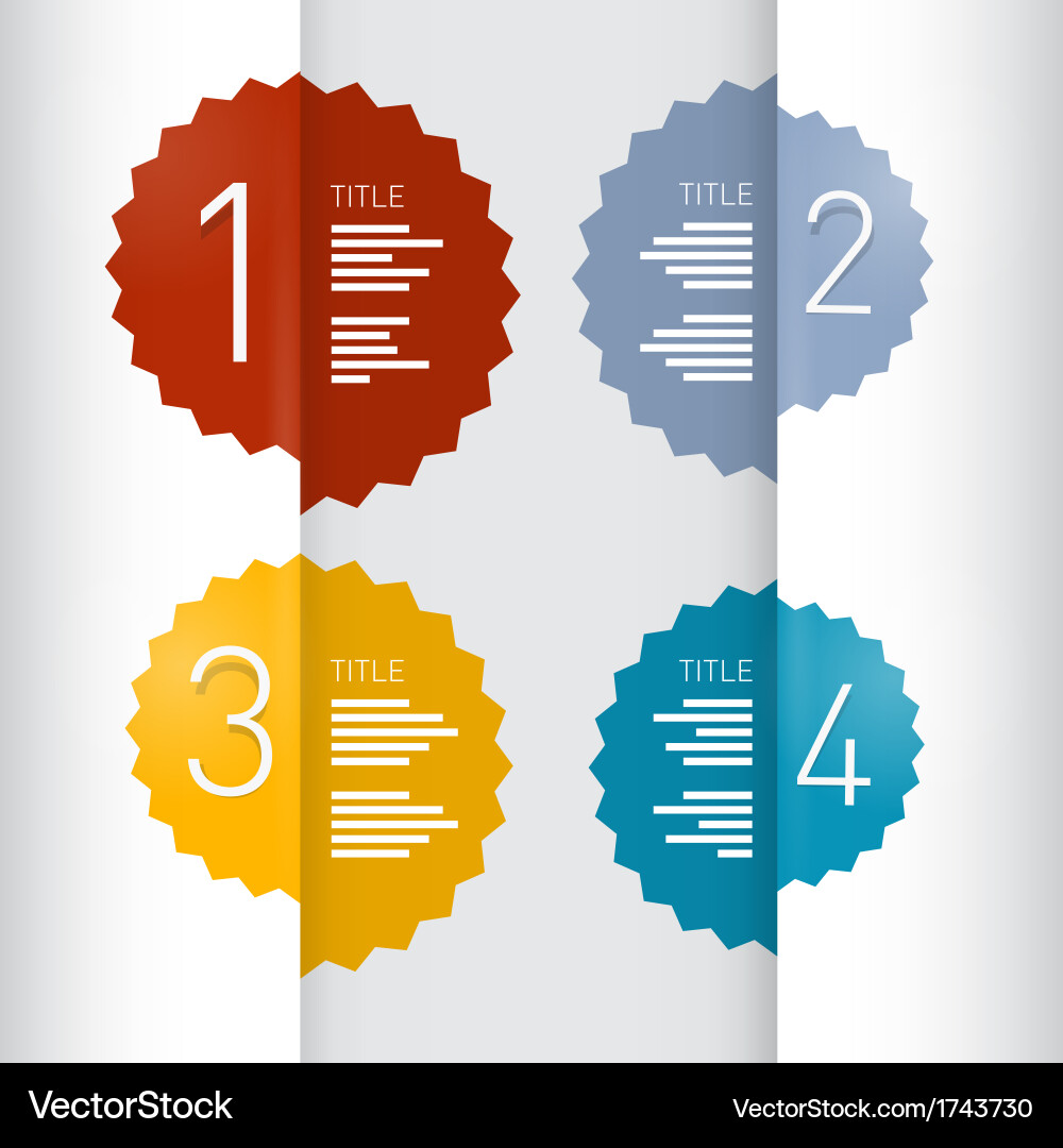 Progress steps for tutorial infographics vector image