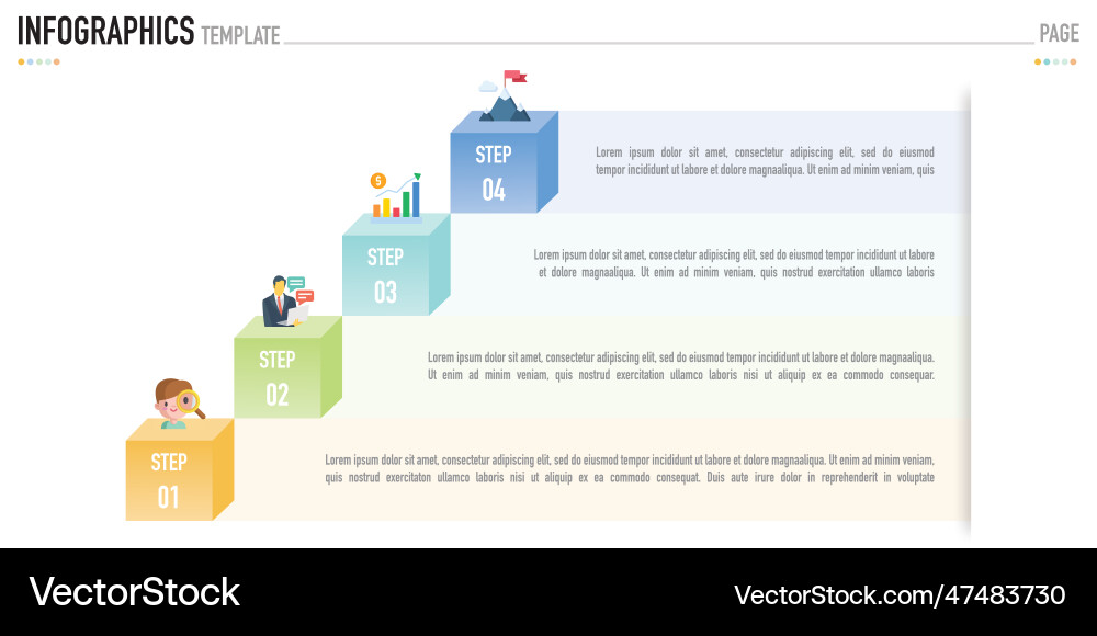 Rectangular isometric infographic for business Rectangular isometric infographic for business vector image