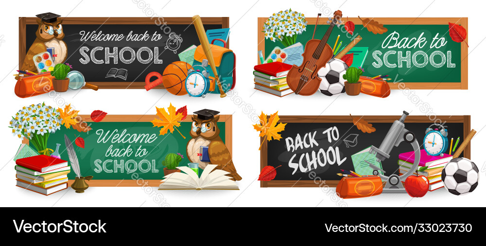 Schulbildung Blackboard Banner Schulbildung Blackboard Banner vektorbild