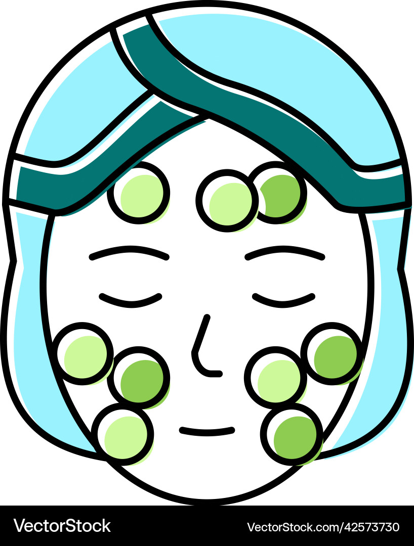 Spa procedure cucumber color icon Vector Image