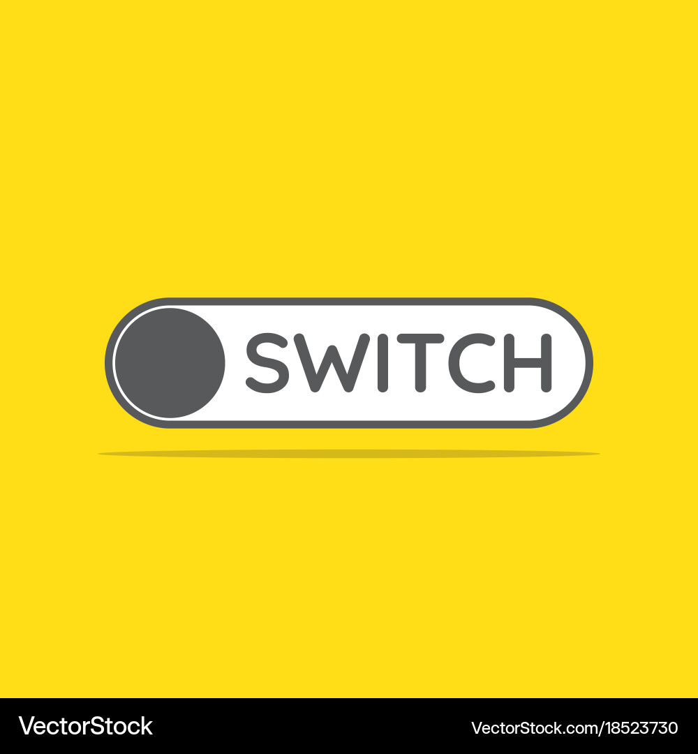 Switch toggle icon in flat style Vector Image
