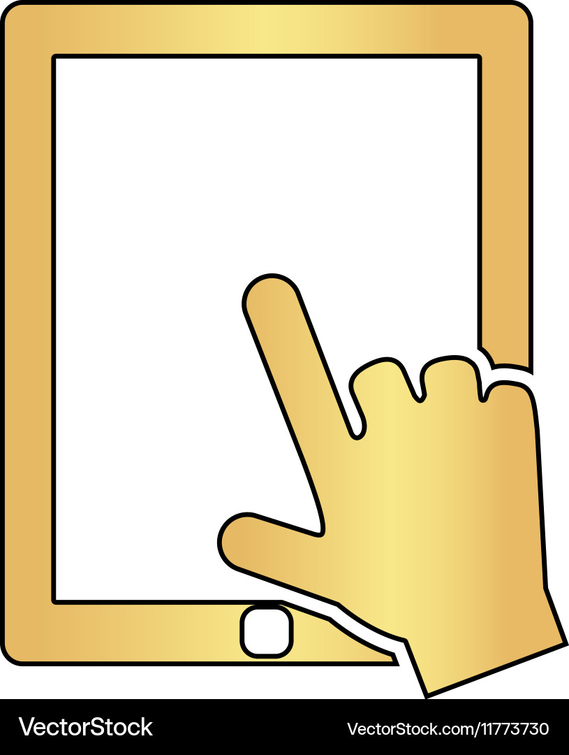 Touch screen computer symbol vector image