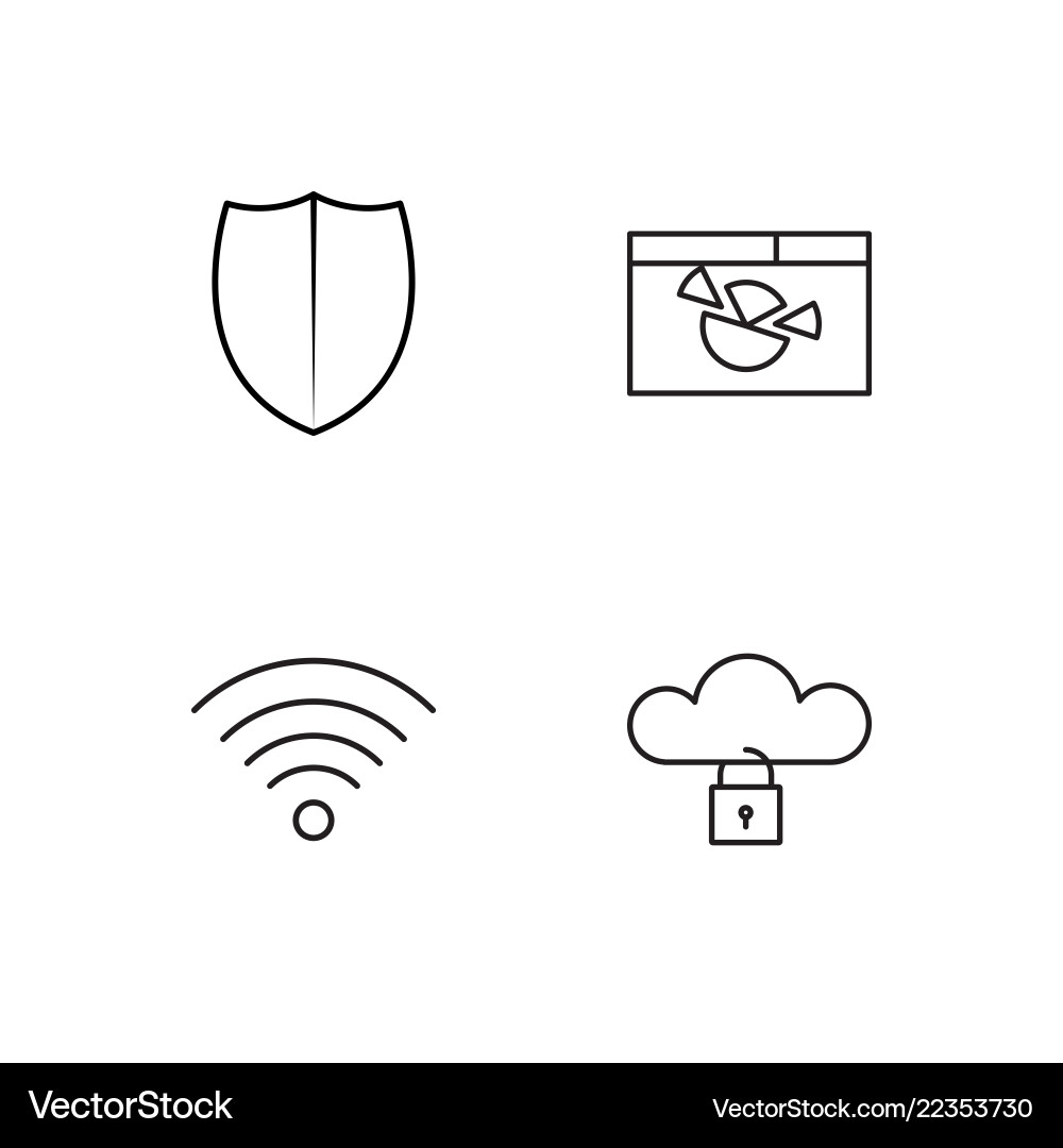 Web simple outlined icons set Web simple outlined icons set vector image