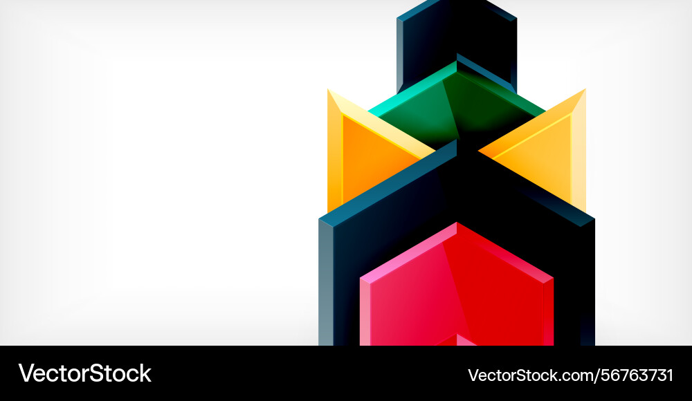 Abstract geometric shapes overlap creating vector image
