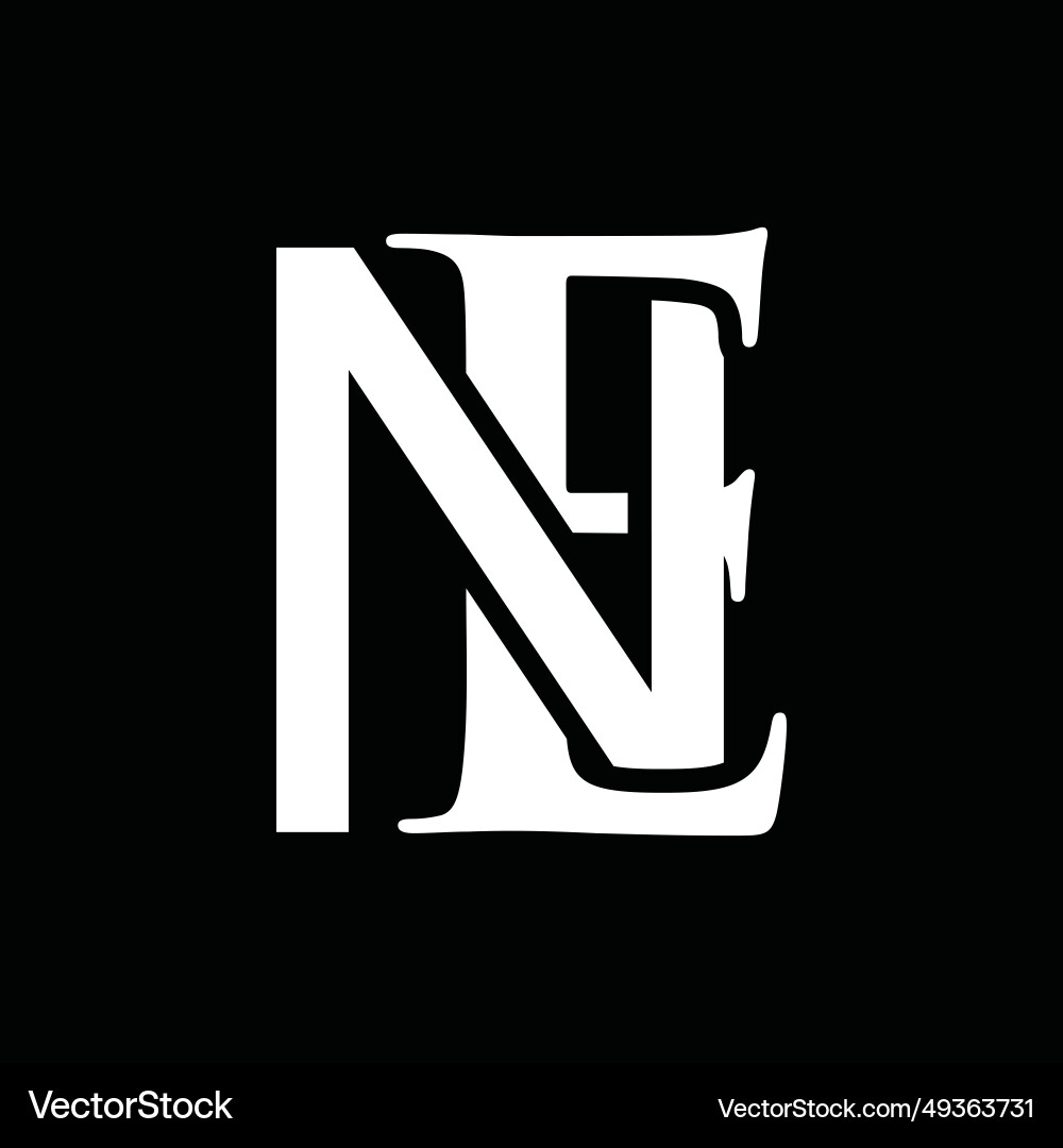 Abstraktes Monogramm Buchstaben en Logo Design Vorlage Abstraktes Monogramm Buchstaben en Logo Design Vorlage vektorbild