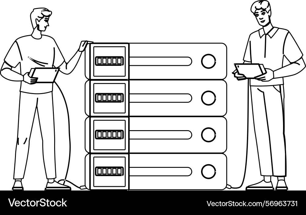 Analysis scanning server Analysis scanning server vector image