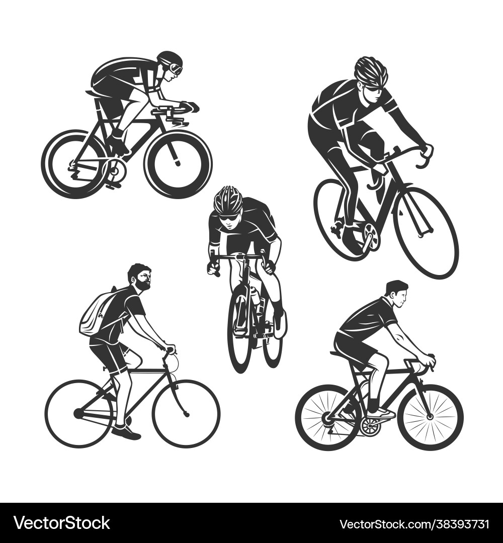 Bicycles set vector image