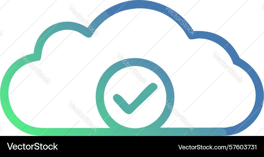 Cloud operation complete icon design generative ai vector image