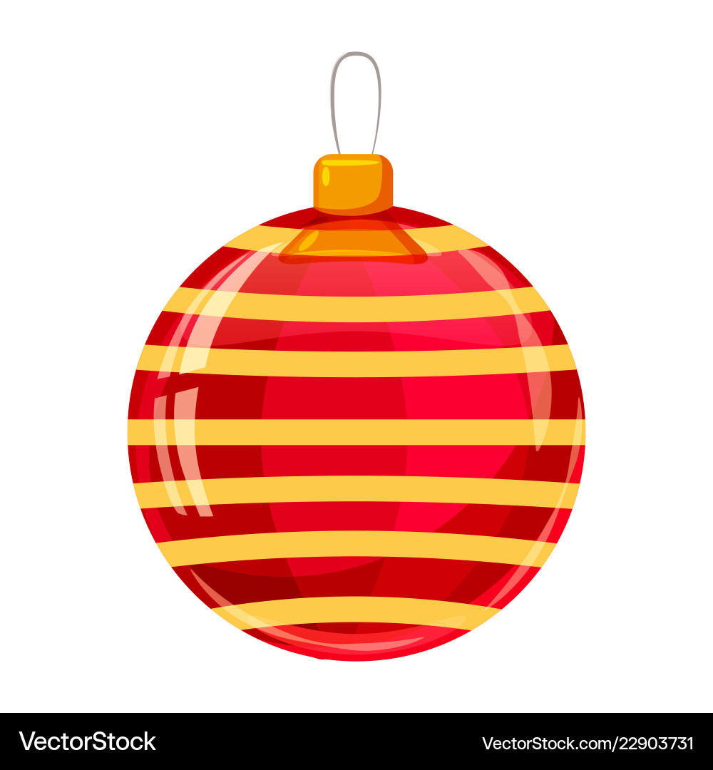 Colour decorated christmas ball isolated Colour decorated christmas ball isolated vector image