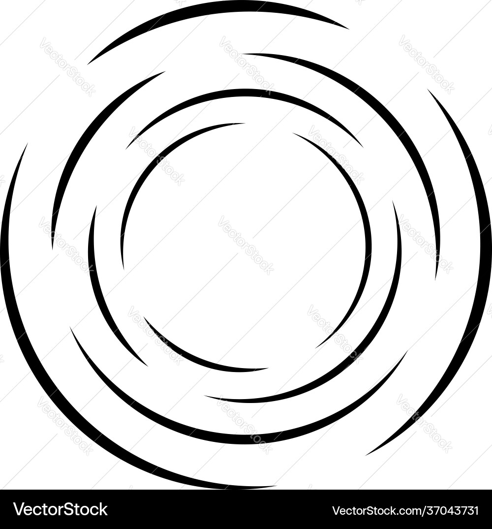 Cyclical circle helix volute element concentric Cyclical circle helix volute element concentric vector image