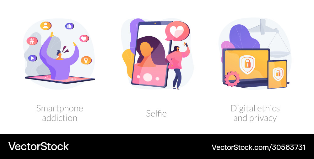 Digital behaviour abstract concept Vector Image