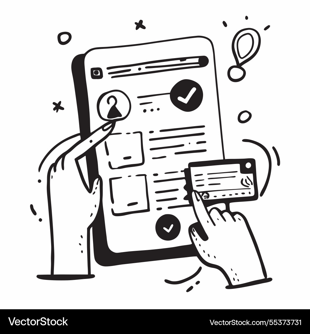 Faq support with mobile optimization concept Faq support with mobile optimization concept vector image