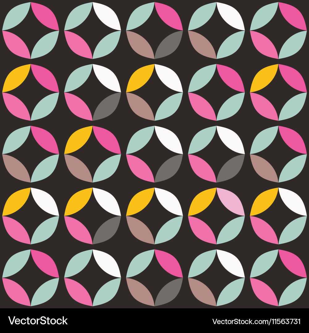 Geometric seamless pattern with colorful circles Vector Image