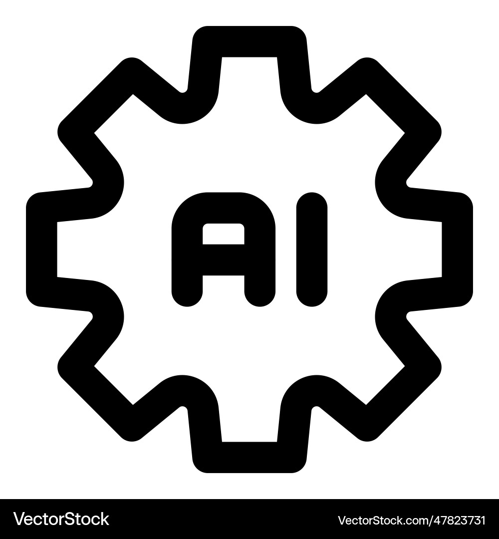 Powerful ai technology that is automated vector image