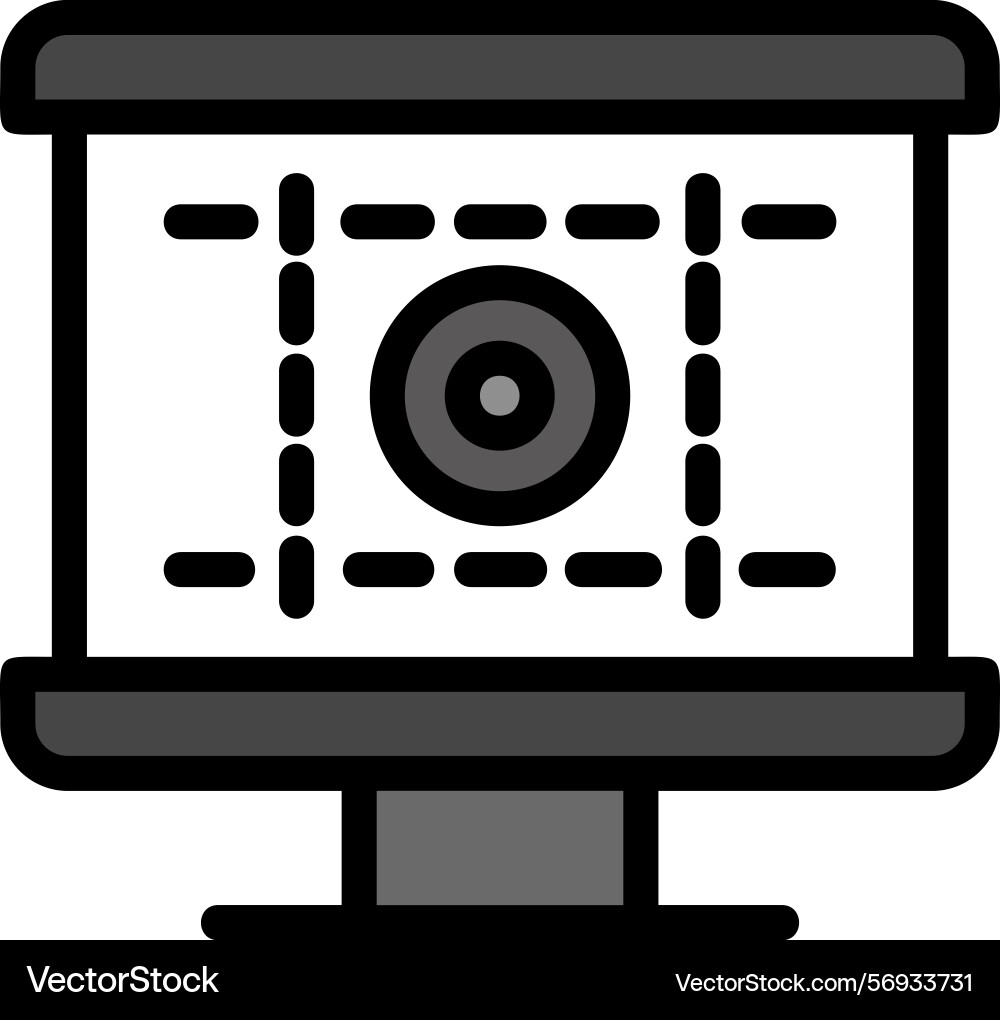 Screen capture line filled style icon design Vector Image