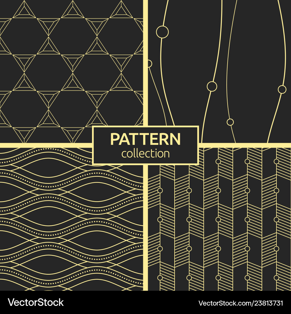 Set of four seamless patterns Set of four seamless patterns vector image