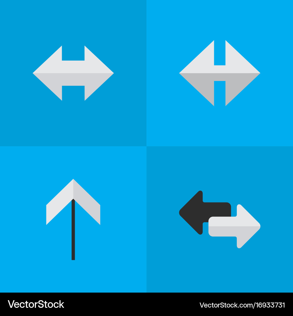 Set of simple pointer icons vector image